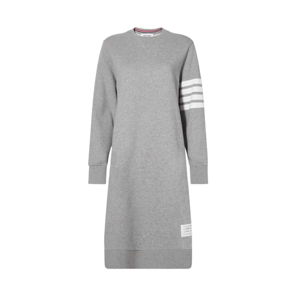 (W) 톰브라운 클래식 루프백 사선 스웨터 드레스 라이트 그레이((W) Thom Browne Classic Loopback 4-Bar Sweater Dress Light Grey) - 1