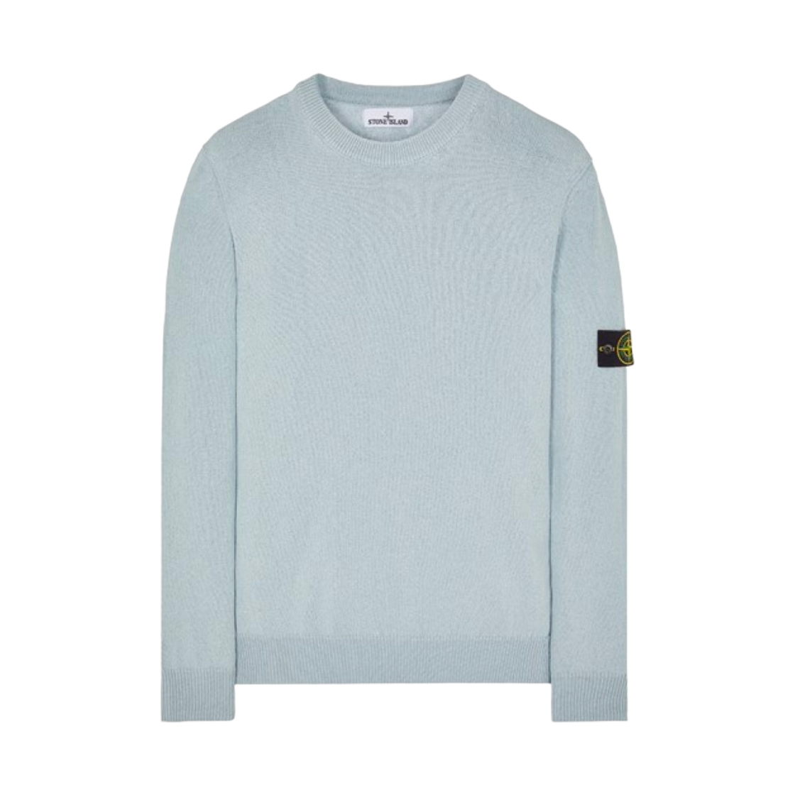 8015528D3-V0041 Stone Island 528D3 Stitch in Raw Cotton Crewneck Knit Sky Blue - 24SS