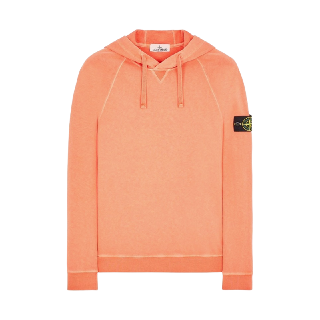 스톤 아일랜드 62160 말파일 플리스 가먼트 다이드 후드 스웨트셔츠 오렌지 - 22SS(Stone Island 62160 Malfile Fleece Garment Dyed Hooded Sweatshirt Orange - 22SS) - 1