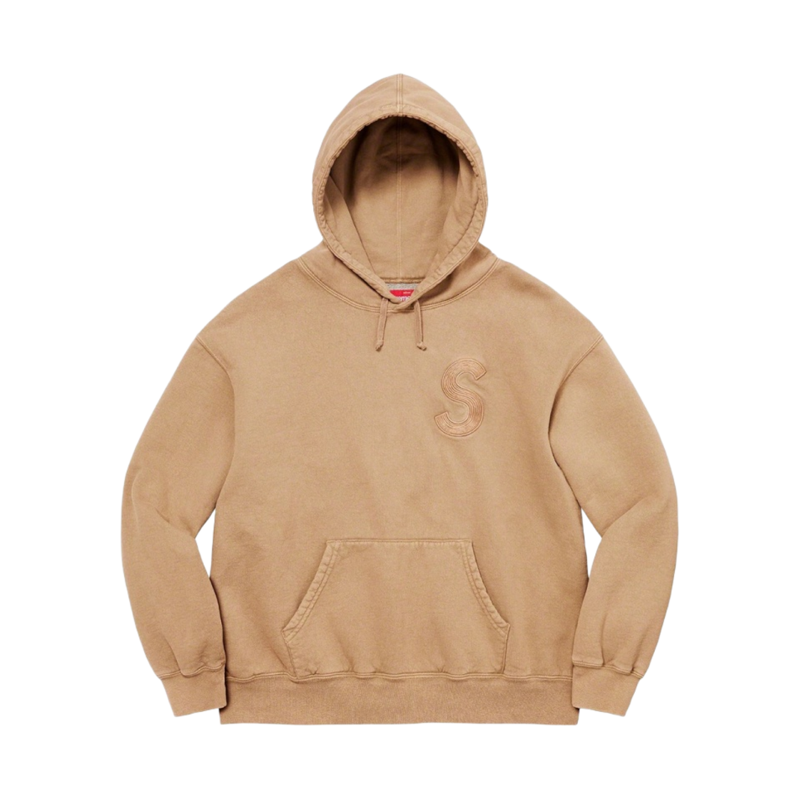 슈프림 오버다이드 S 로고 후드 스웨트셔트 탄 - 23SS(Supreme Overdyed S Logo Hooded Sweatshirt Tan - 23SS) - 1