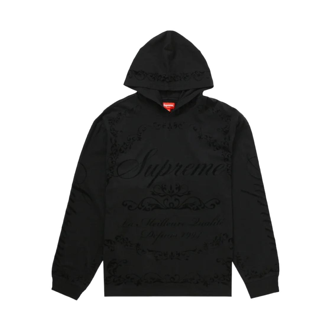 슈프림 셀레브르 후드 롱슬리브 탑 블랙 - 23SS(Supreme Celebre Hooded L/S Top Black - 23SS) - 1
