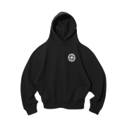 Punch Drunk Parties Circle Logo Oversized Hoodie Black