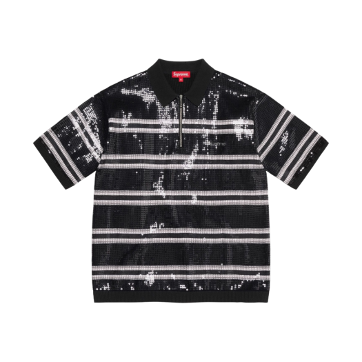 Supreme 24ss Stripe Terry S/S Polo Sサイズ Supreme Stripe Zip L/S