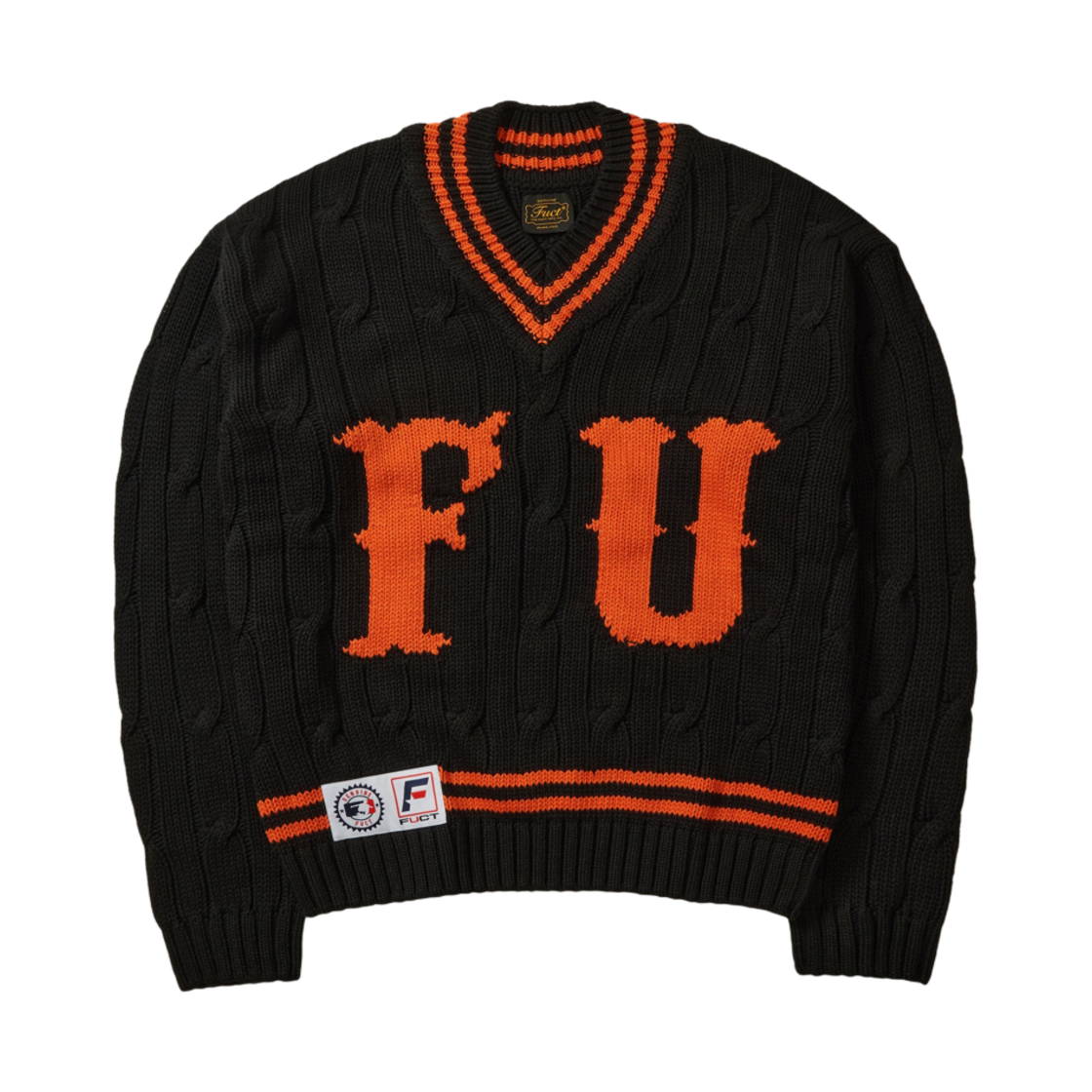 - Fuct V Neck Letterman Black - 24SS