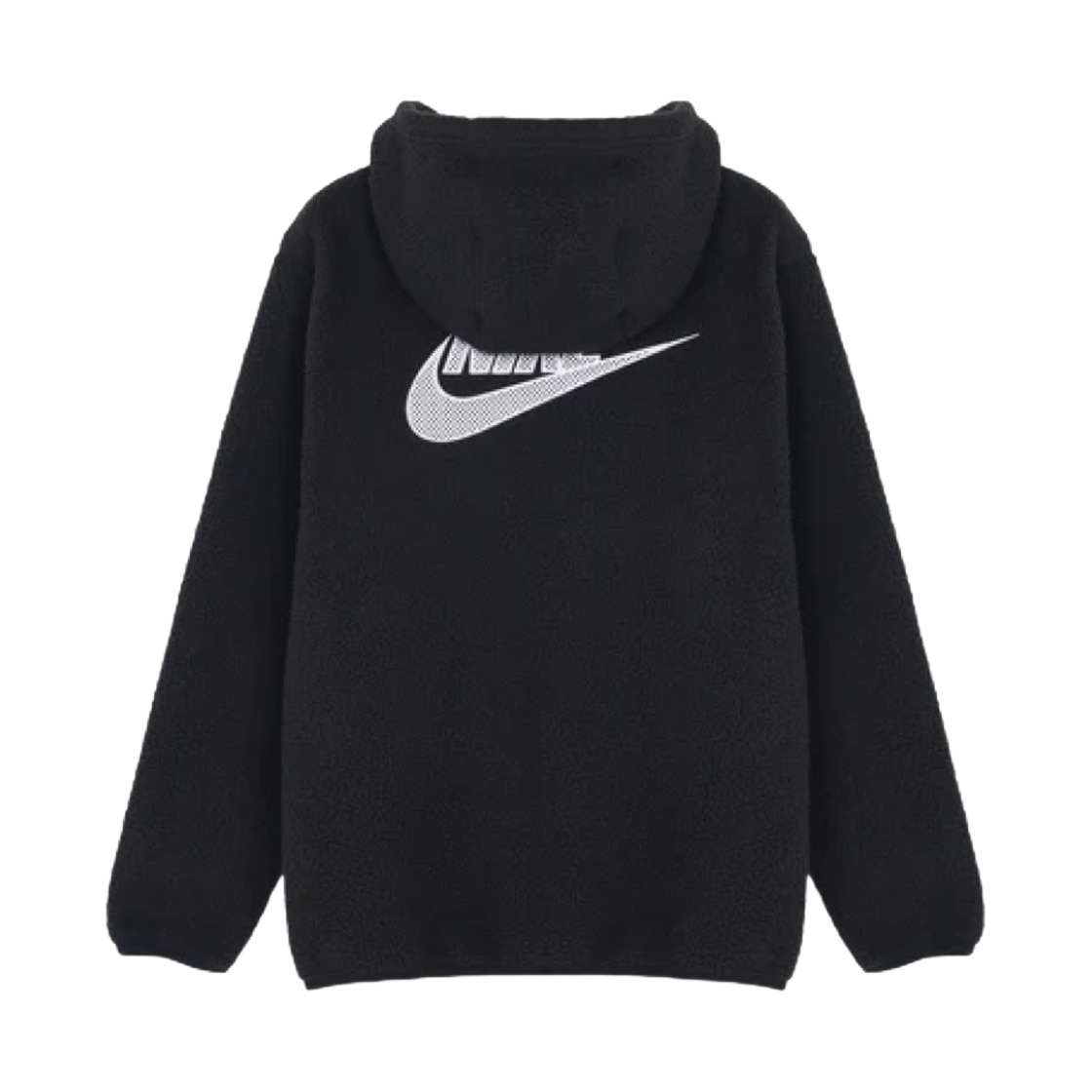 나이키 NSW 에센셜+ 셰르파 풀오버 후드 블랙 - 아시아(Nike NSW Essentials+ Sherpa Pullover Hoodie Black - Asia) - 2