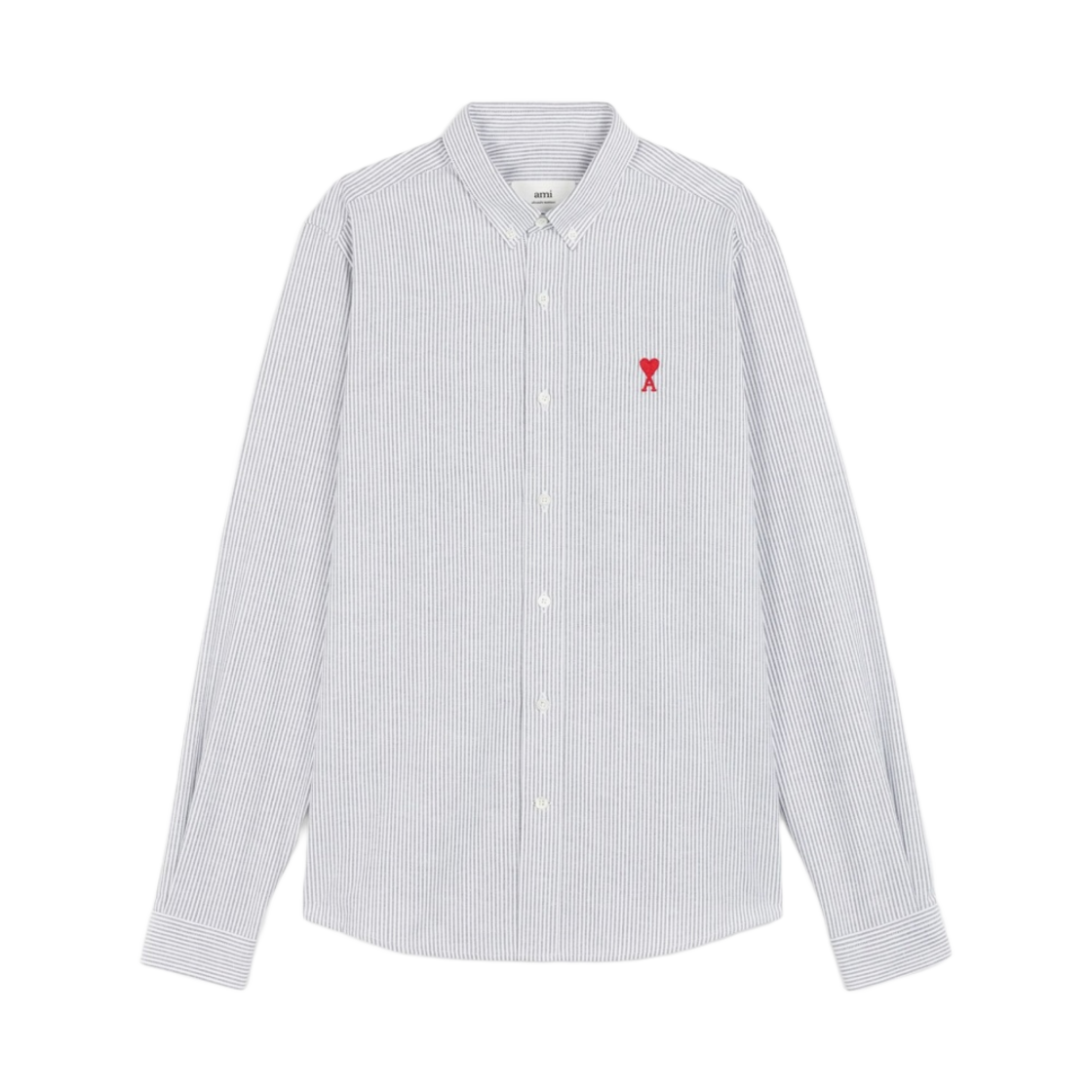 BFHC013-403-004 AMI de Coeur Striped Oxford Shirt Black White