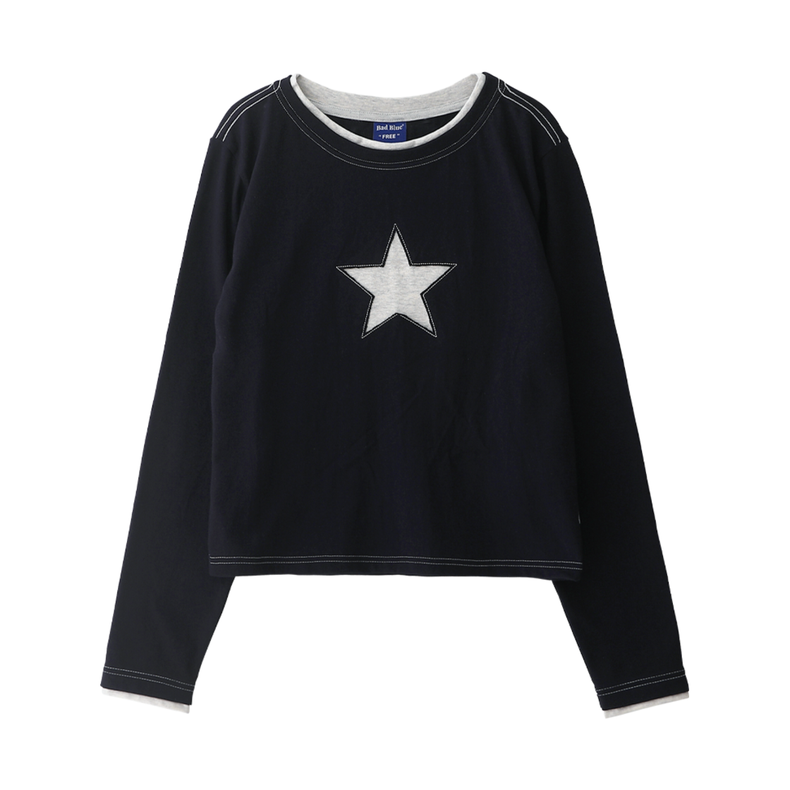 배드블루 마이 리틀 스타 롱슬리브 네이비(BadBlue My Little Star L/S Navy)