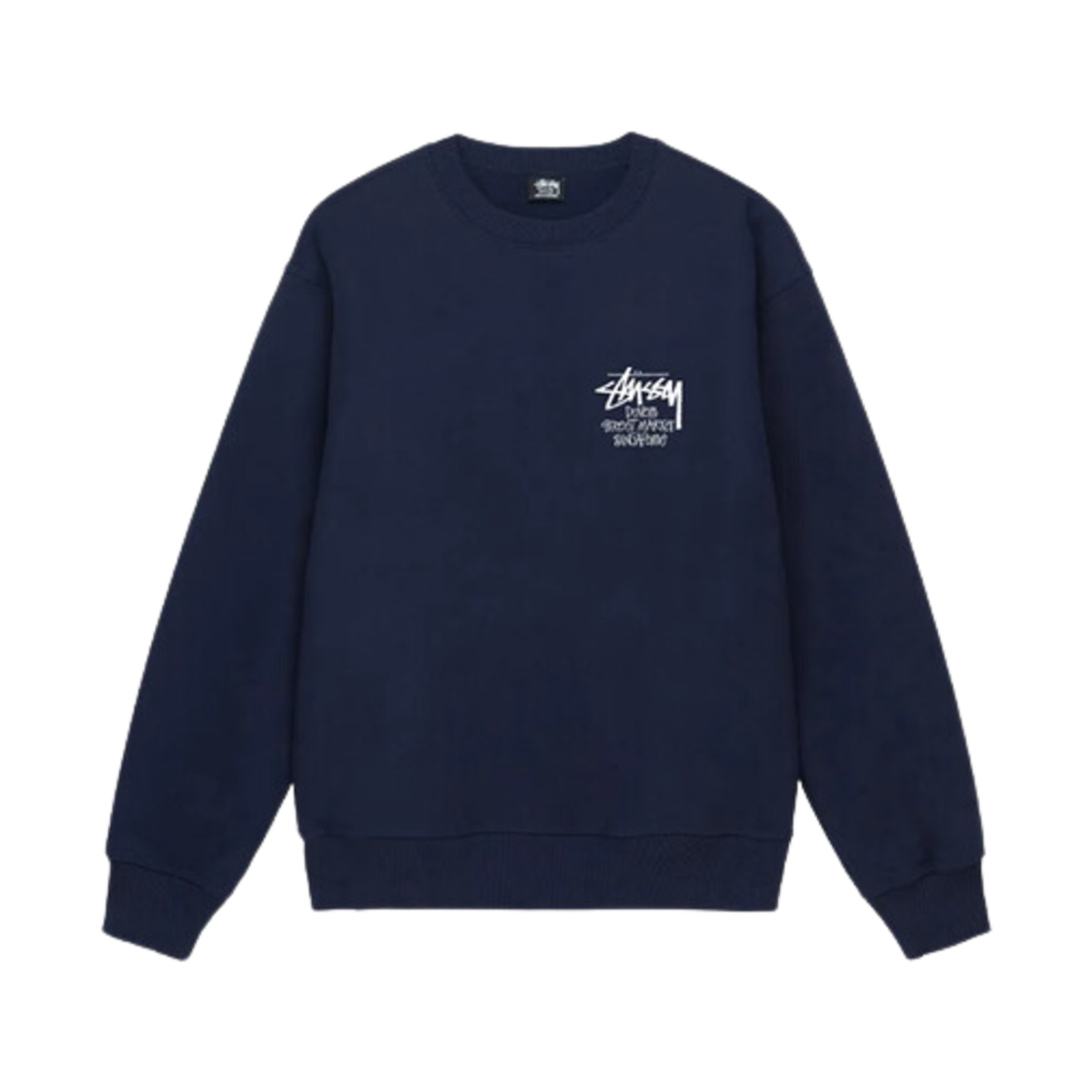 스투시 스탁 도버 스트리트 마켓 뉴욕 크루넥 네이비 2021(Stussy Stock DSM New York Crew Navy 2021) - 2