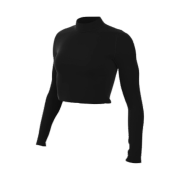 (W) Nike Yoga Dri-Fit Luxe Long Sleeve Crop Top Black - Asia