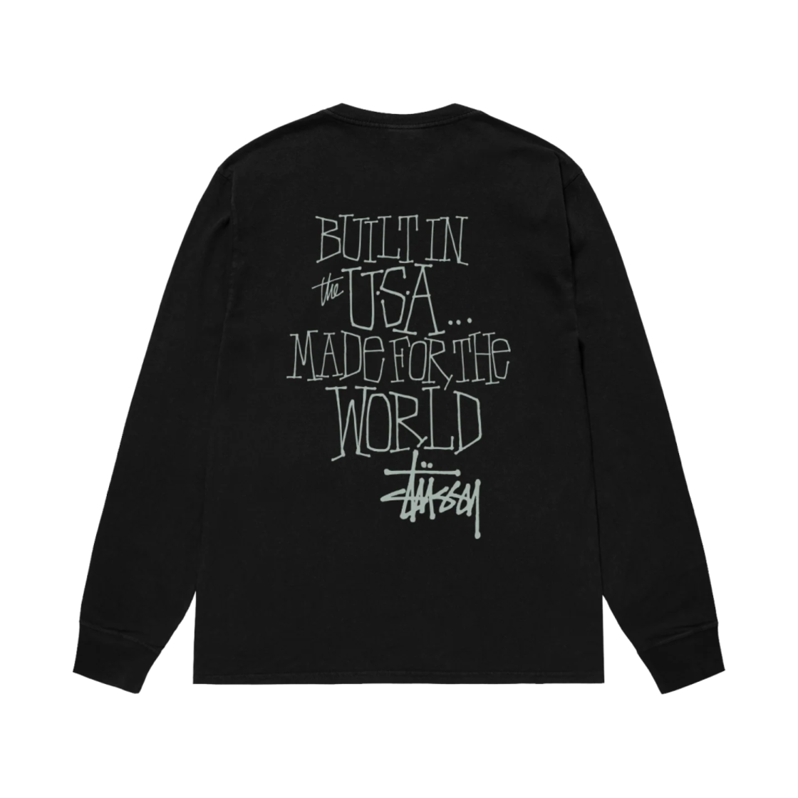스투시 빌트 인 USA 피그먼트 다이드 롱슬리브 티셔츠 블랙(Stussy Built In USA Pigment Dyed LS T-Shirt Black)