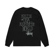 Stussy Built In USA Pigment Dyed LS T-Shirt Black