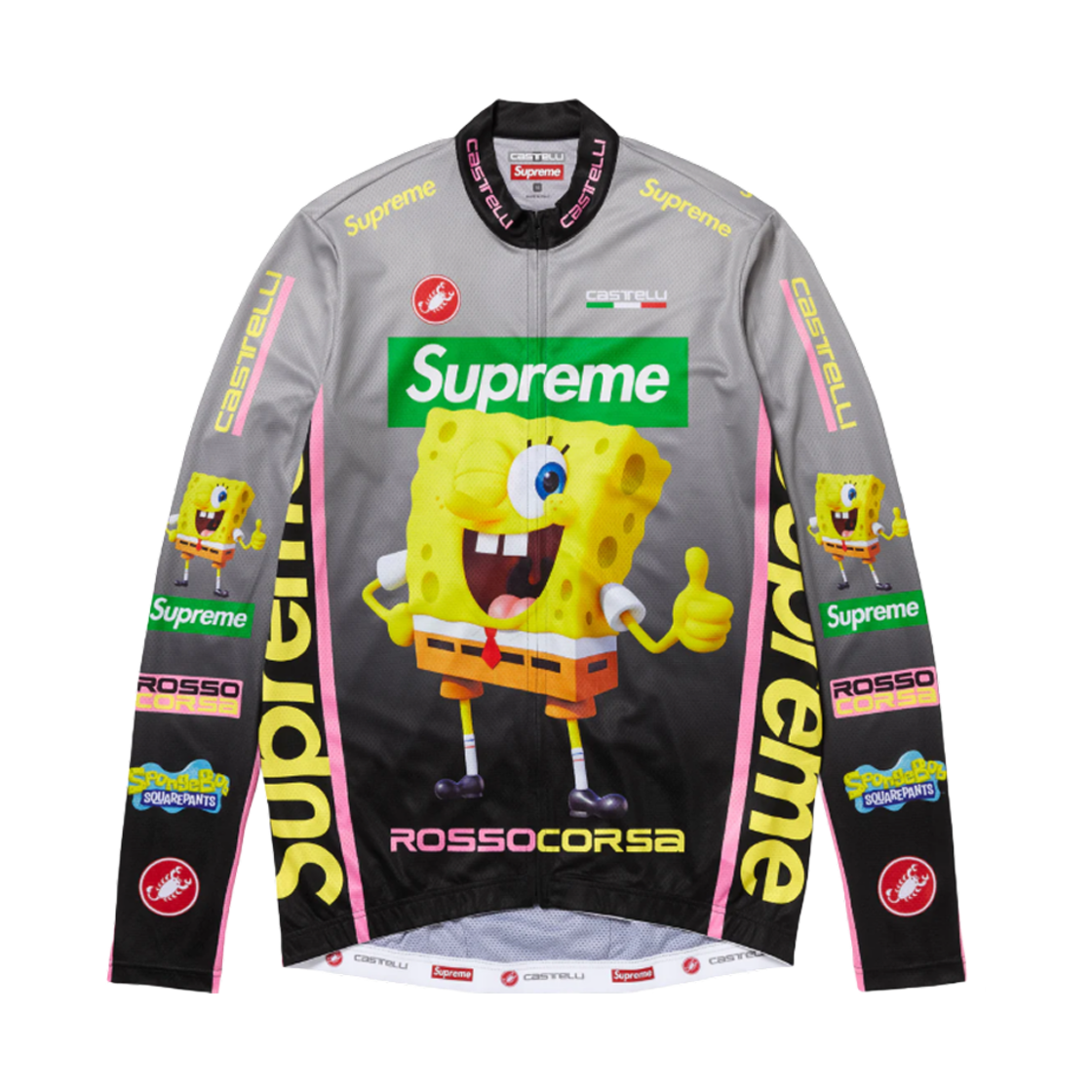 Supreme スポンジボブコラボ 長袖カットソー ブラック Supreme