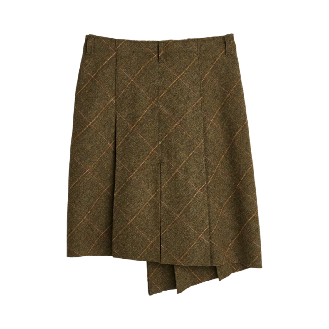 (W) 아워레가시 플리츠 랩 스커트 무어 체크 컨트리 울((W) Our Legacy Pleated Wrap Skirt Moor Check Country Wool) - 2