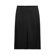 (W) Zara ZW Wool Blend Skirt With Slit Dark Grey