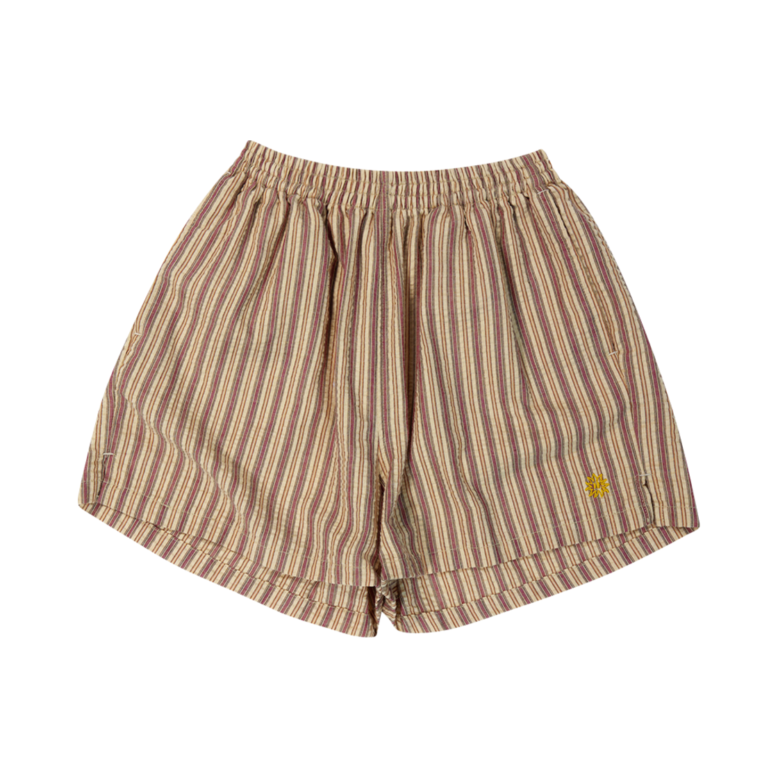 플랫웨이브 인 서울 헤이지 스트라이프 쇼츠 레드(Flatwave in Seoul Hazy Stripe Shorts Red)