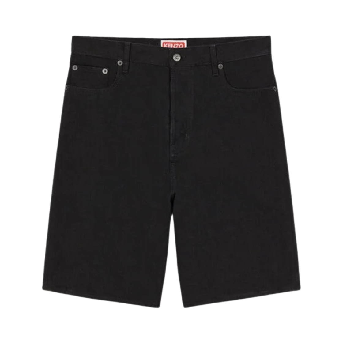 FD55DS3366C1BM Kenzo Himawari Denim Shorts Rinse Black Denim