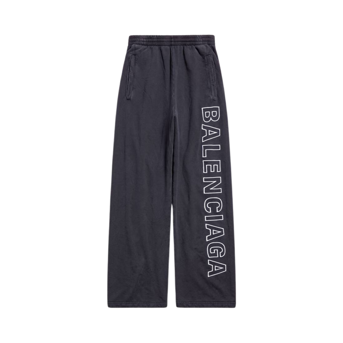 발렌시아가 아웃라인 배기 스웨트팬츠 블랙 페이디드(Balenciaga Outline Baggy Sweatpants Black Faded) - 1