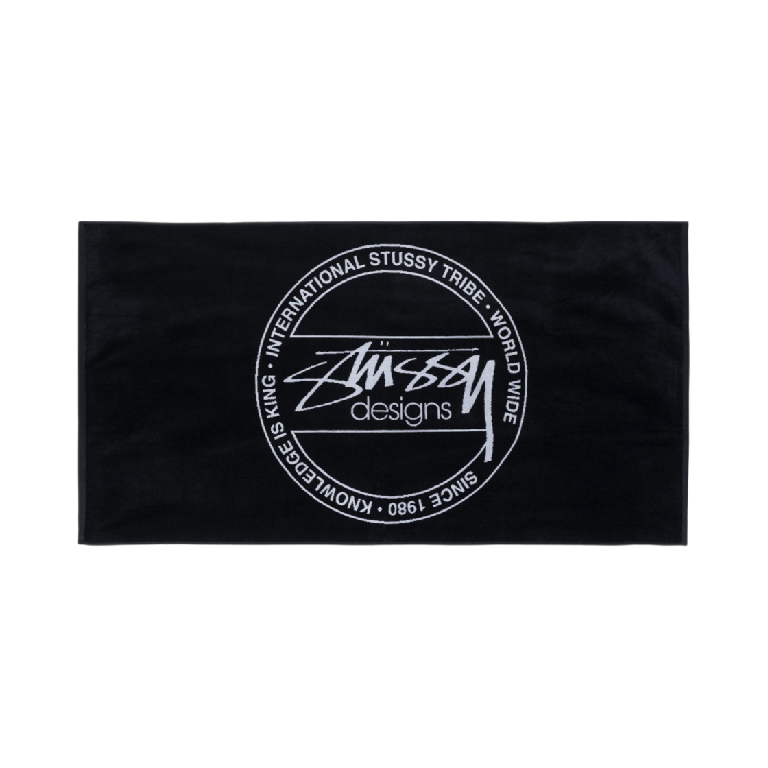 138709 Stussy Dot Jacquard Towel Black