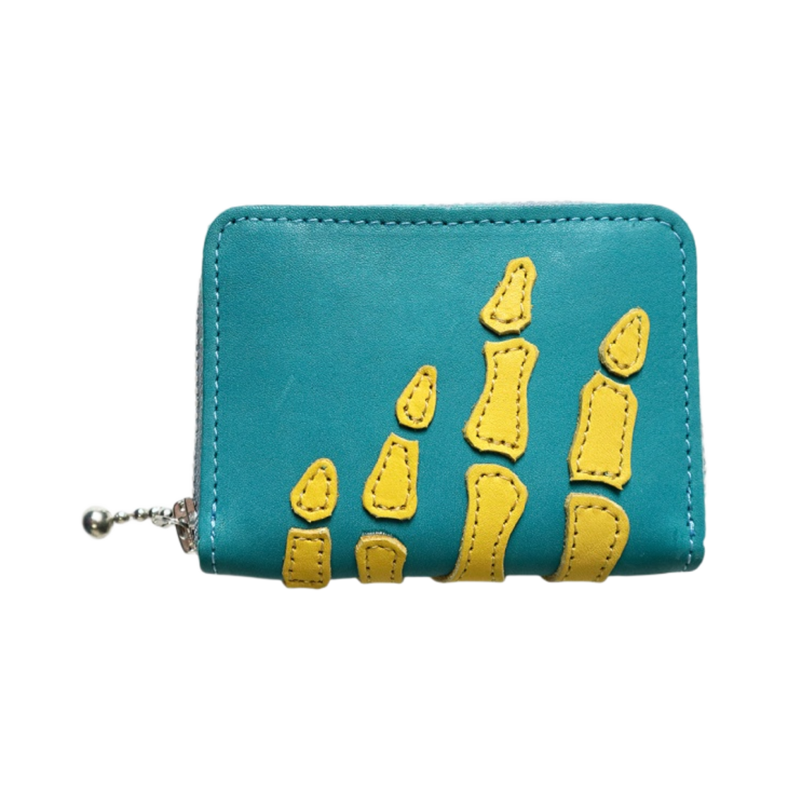 캐피탈 떰즈 업 본 핸드 집 미니 지갑 색소폰(Kapital Thumbs Up Bone Hand Zip Mini Wallet Saxophone)