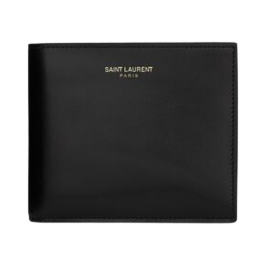 Saint Laurent East/West Wallet in Smooth Leather Black