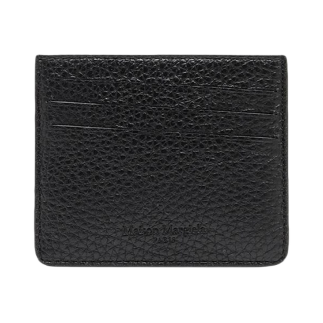 S35UI0432P2686H1669 Maison Margiela Black Logo Leather Card Holder Black