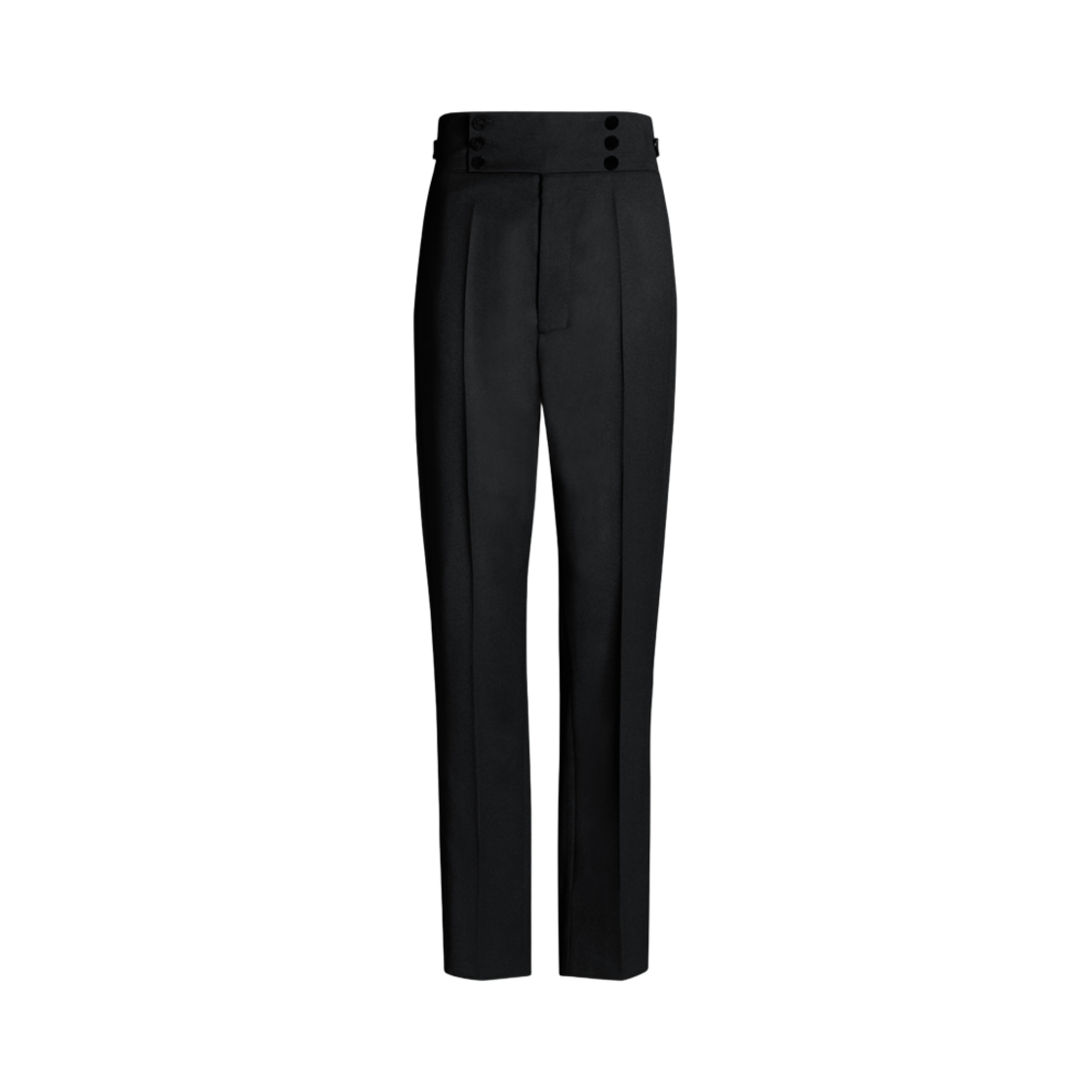 (W) 메종 마르지엘라 울 테이퍼드 트라우저 블랙((W) Maison Margiela Wool Tapered Trousers Black) - 1