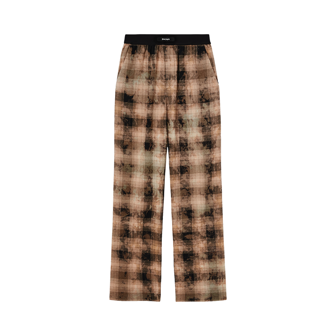 팜엔젤스 커브드 로코 체크 파자마 팬츠 오렌지(Palm Angels Curved Logo Check Pajama Pant Orange)