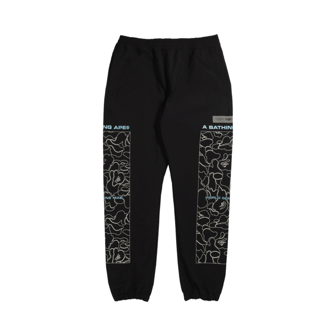 베이프 베이프 립 스탑 트랙 팬츠 블랙(BAPE Bape Rip Stop Track Pants Black) - 1