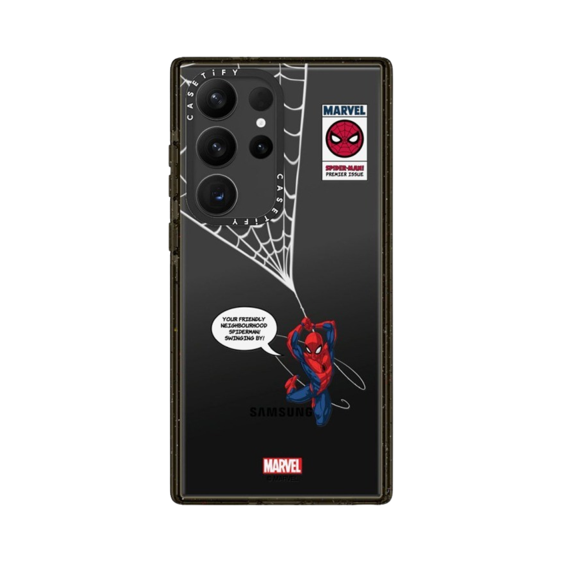 케이스티파이 x 마블 갤럭시 스파이더맨 스윙 임팩트 케이스 클리어 블랙(Casetify x Marvel Galaxy Spider-Man Swinging Impact Case Clear Black) - 2