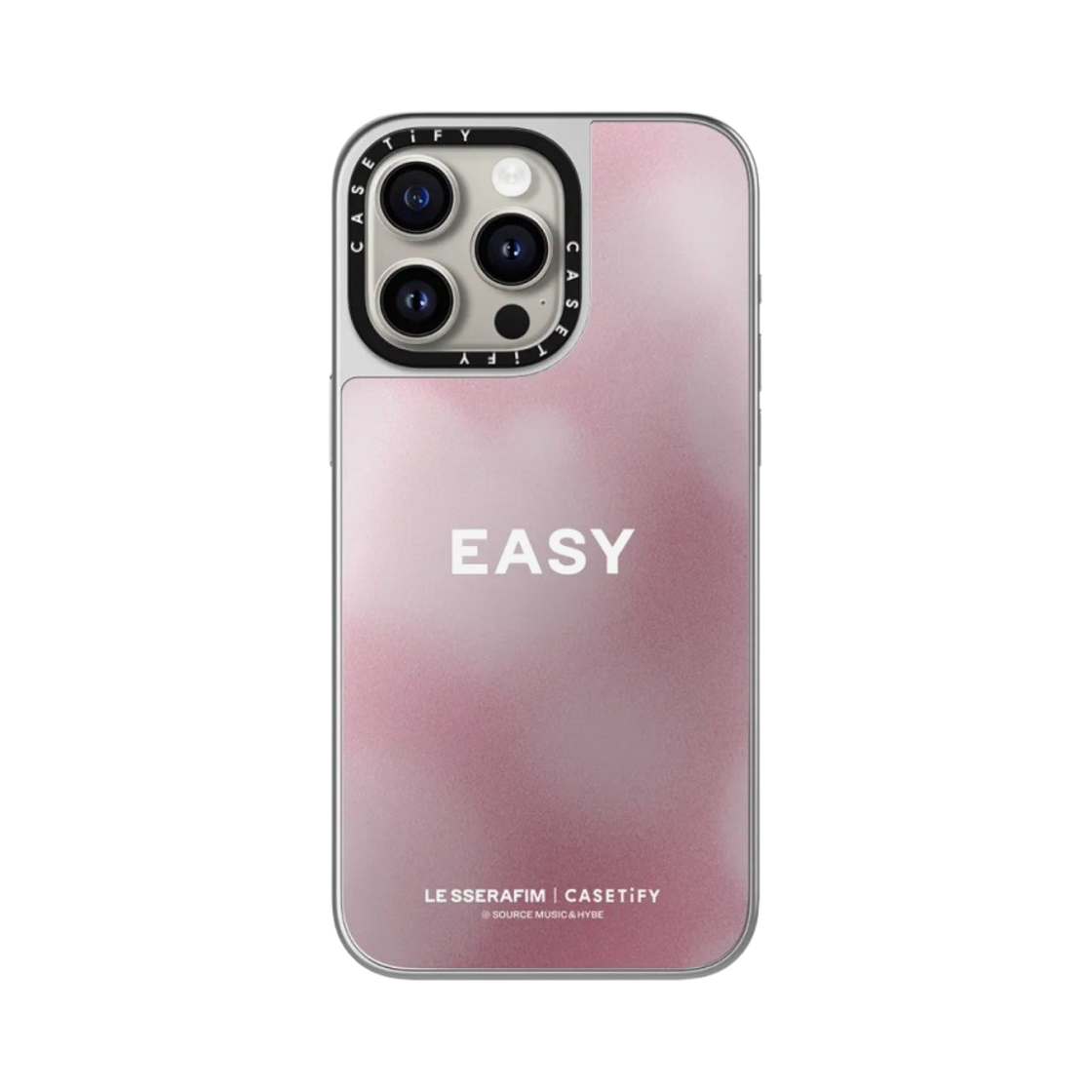 케이스티파이 x 르세라핌 아이폰 이지 바미 플렉스 맥세이프 미러 케이스 실버 미러 실버 범퍼(Casetify x LE SSERAFIM iPhone EASY Balmy Flex MagSafe Mirror Case Silver Mirror Silver Bumper)