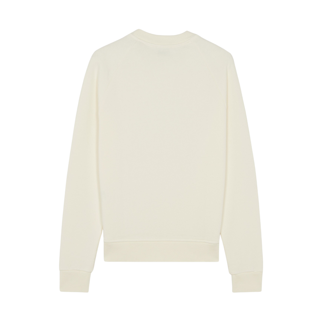 (W) 메종 키츠네 트라이컬러 폭스 패치 어드저스티드 스웨트셔츠 에크루((W) Maison Kitsune Tricolor Fox Patch Adjusted Sweatshirt Ecru) - 2
