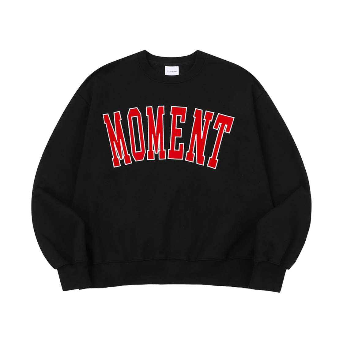 SR24FWSW01BKRD SLOW RECORD HOUSE Moment Sweatshirt Black Red