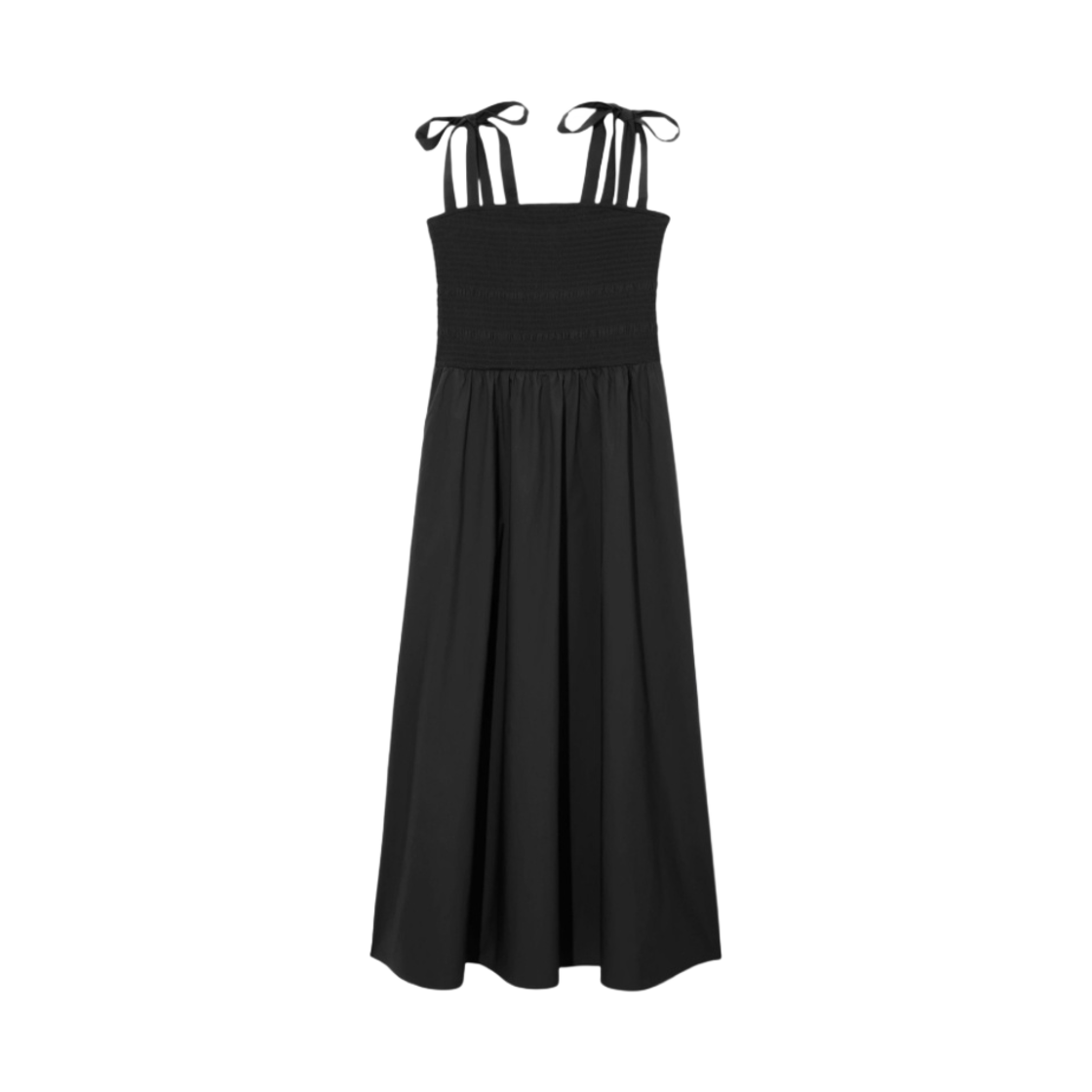 1166972001 (W) COS Slim Fit Shrink Pleated Camisole Dress Black