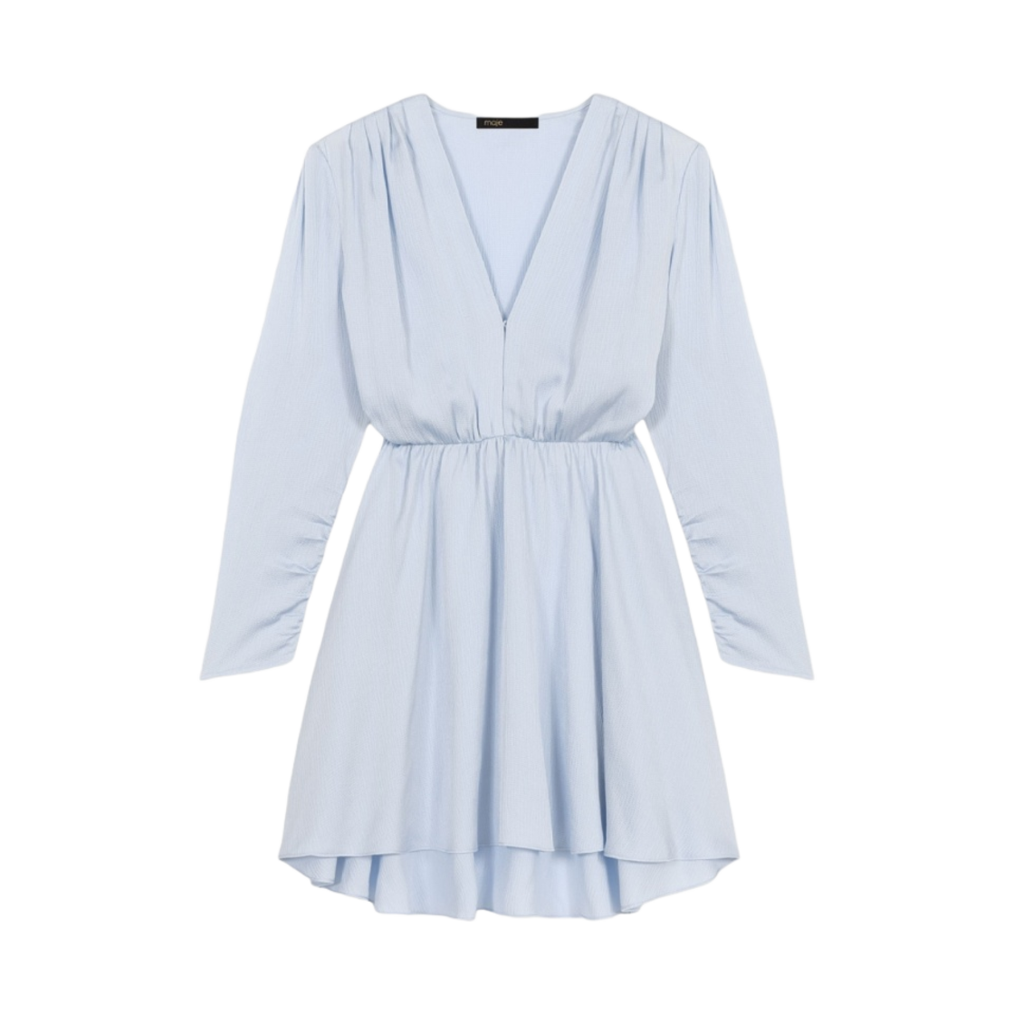(W) 마쥬 신치드 스카이 블루 드레스 라이트 블루((W) Maje Cinched Sky Blue Dress Light Blue)