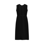 (W) Zara ZW Collection Shearling Midi Dress Black