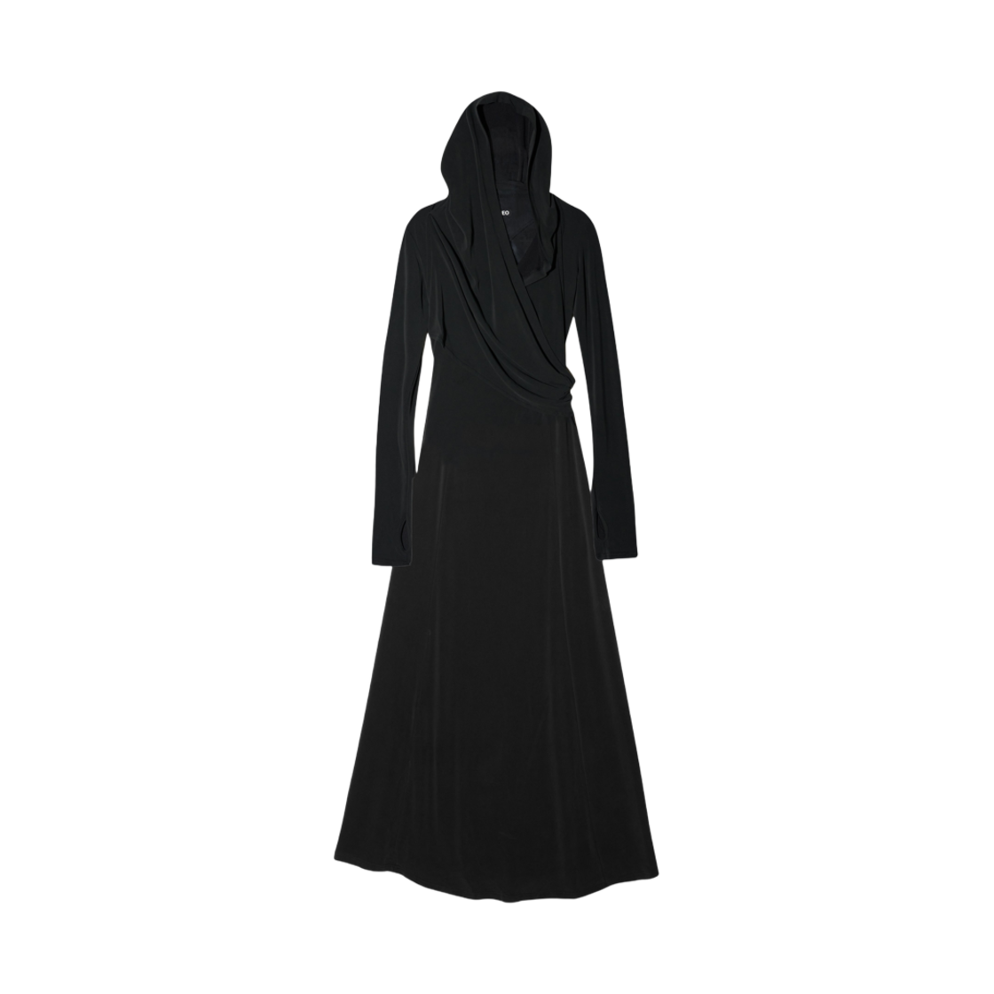 (W) 혜인 서 후디드 롱 드레스 블랙((W) Hyein Seo Hooded Long Dress Black)