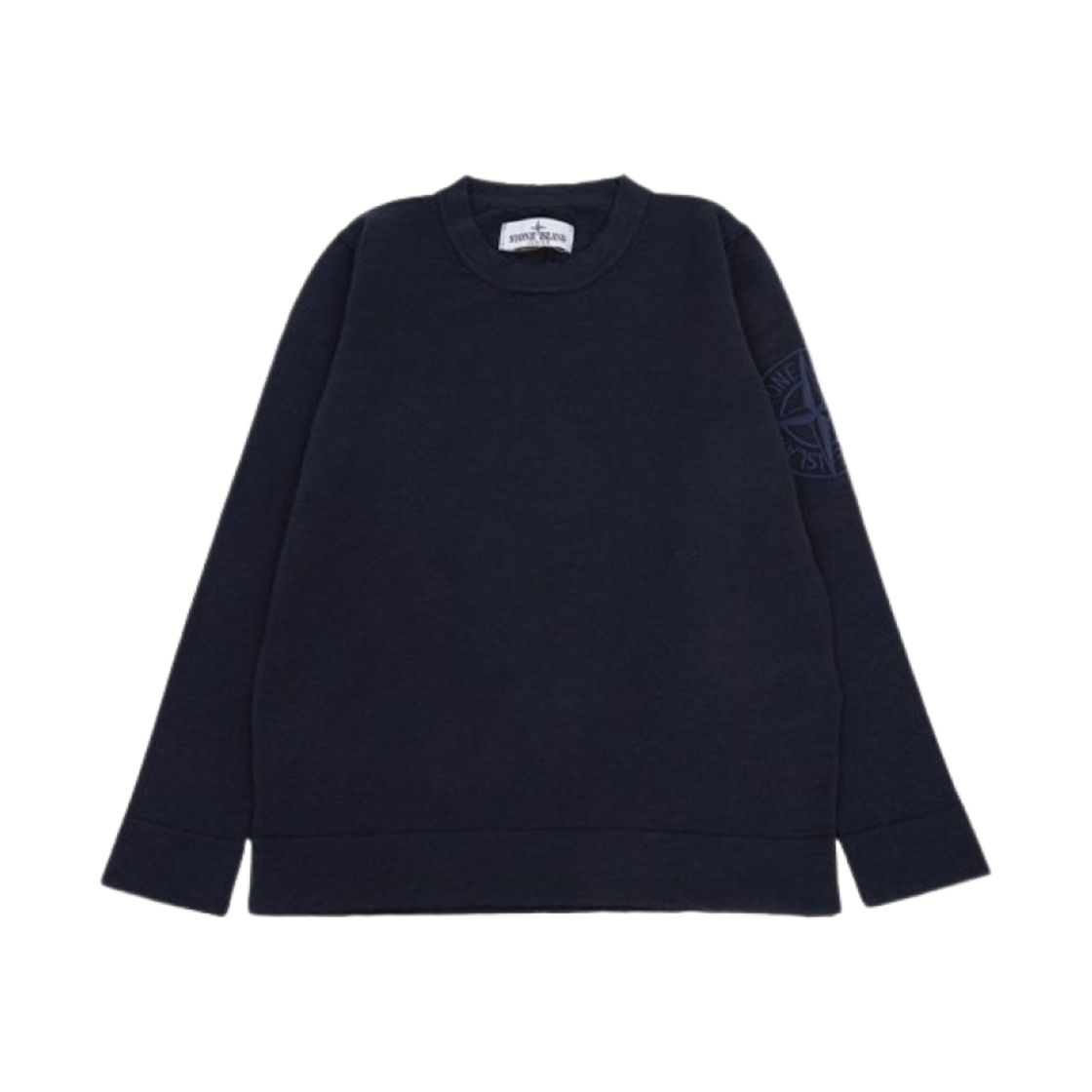 8016502B0-V0020 (Kids) Stone Island 502B0 Wool Crewneck Knit Navy Blue - 24SS