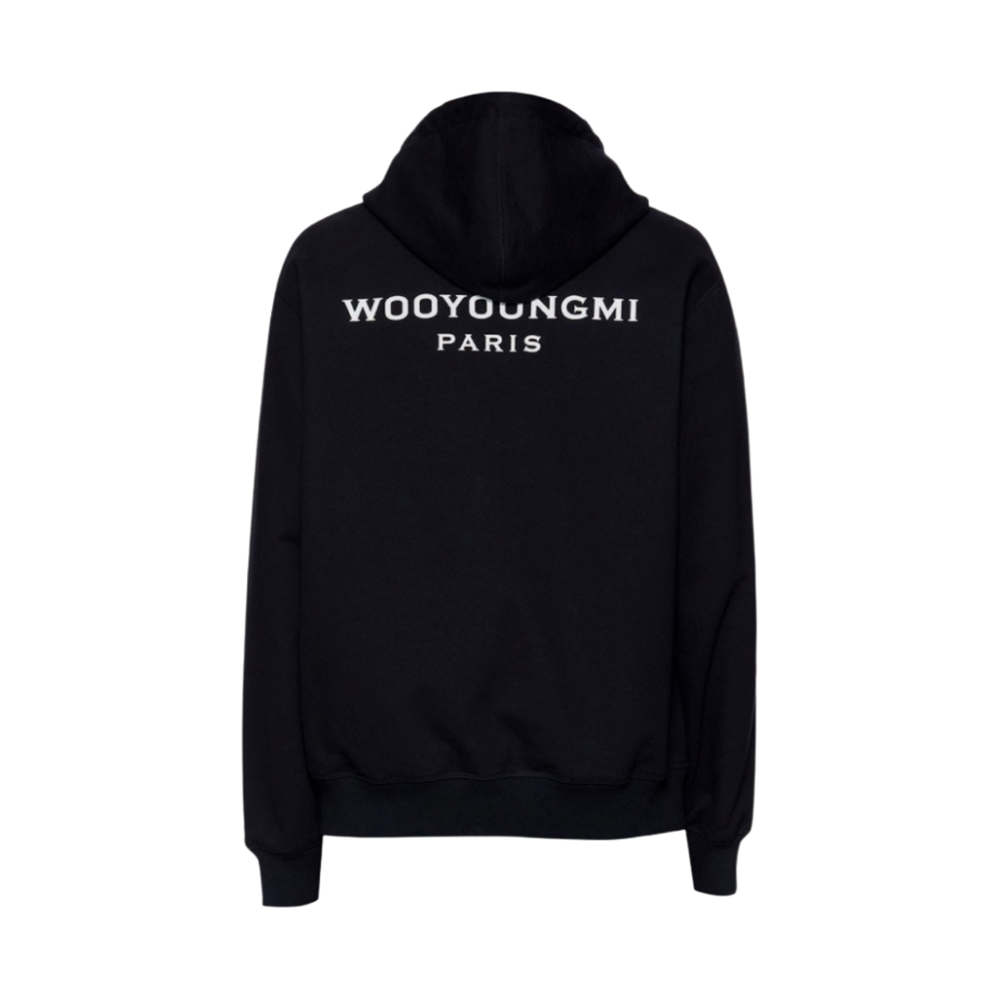 우영미 화이트 백로고 후드 블랙 - 22SS