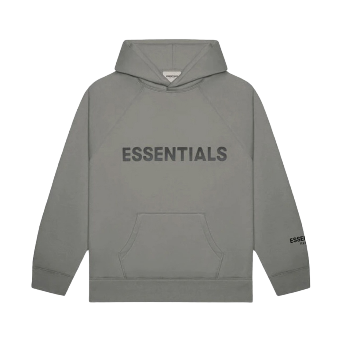 에센셜 3D 실리콘 아플리케 풀오버 후드 그레이 플란넬/차콜 - 20SS