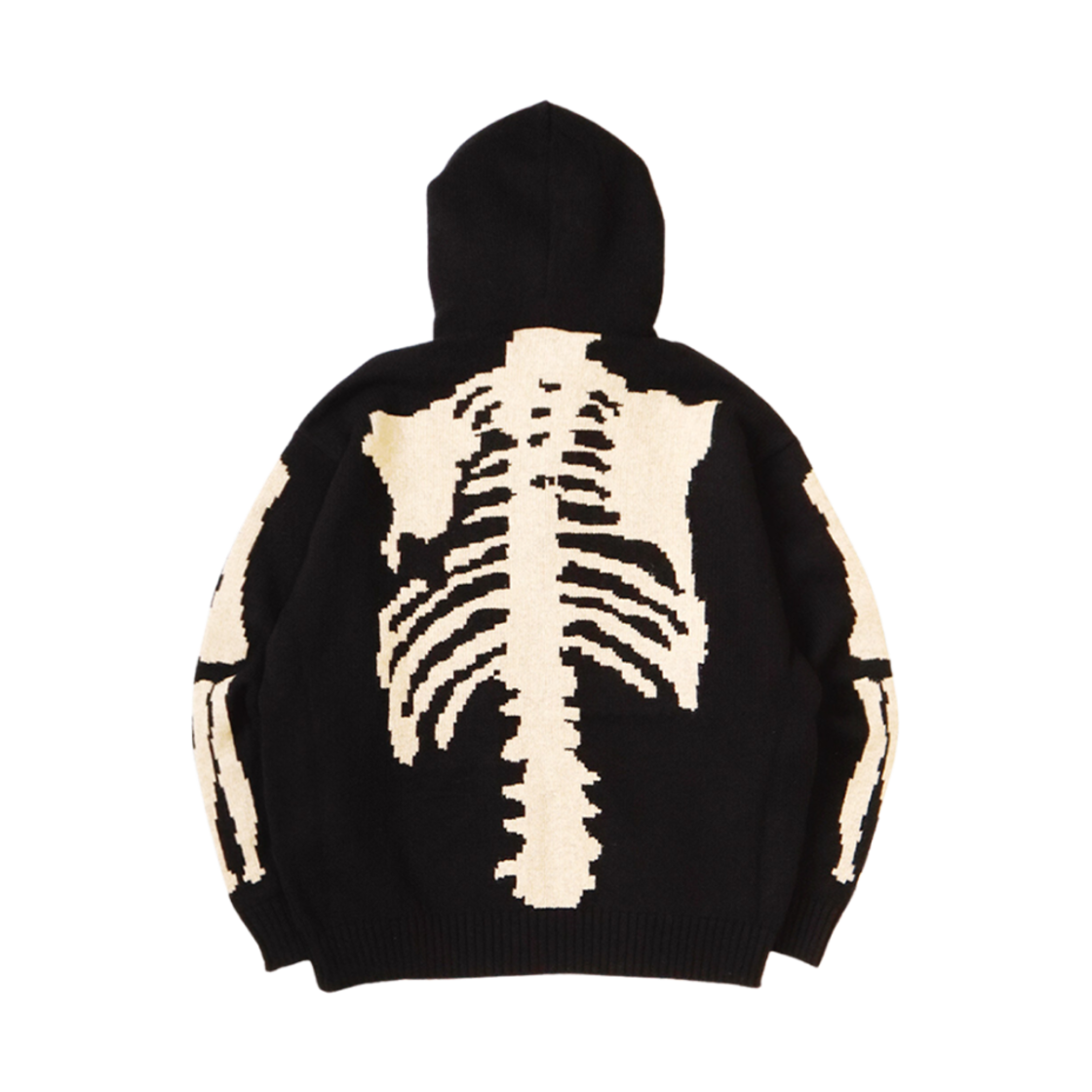 K2410KN079 Kapital 5G Wool Bone Hooded Sweater Black