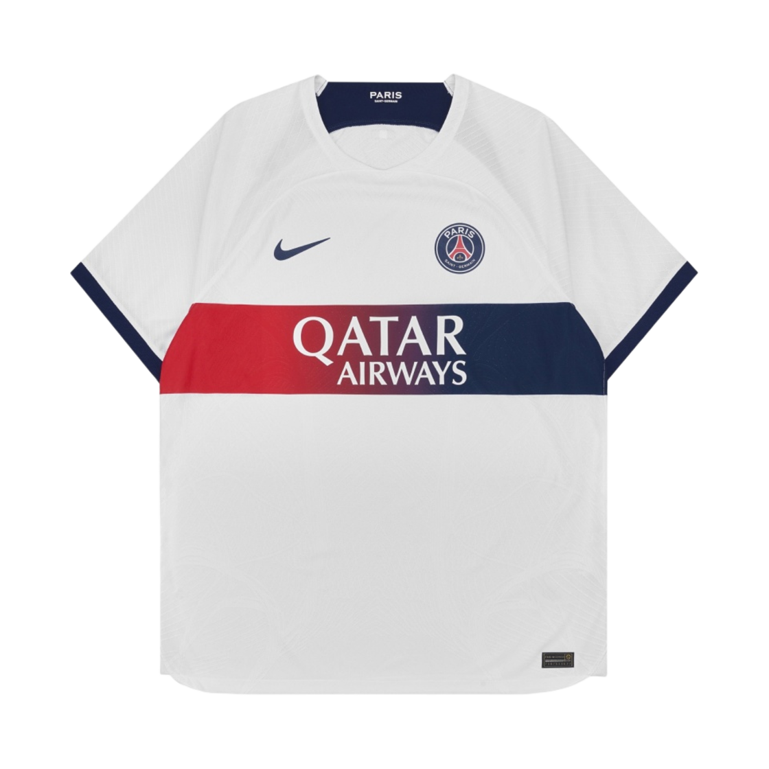 DX2619-101 Nike Paris Saint-Germain 2023/24 Dri-Fit ADV Match Away Jersey White Midnight Navy (Non Marking Ver.) - 대표 이미지 #1