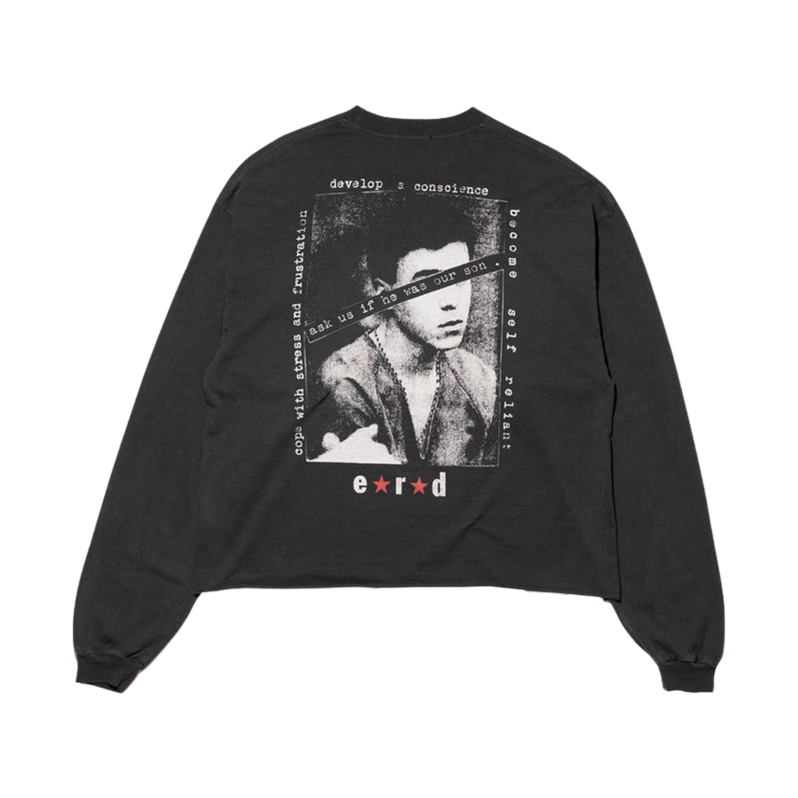 앙팡 리쉬 데프리메 틴 저스트 원티드 러브 롱슬리브 티셔츠 페이디드 블랙 멀티(Enfants Riches Deprimes Teen Just Wanted Love LS T-Shirt Faded Black Multi) - 2