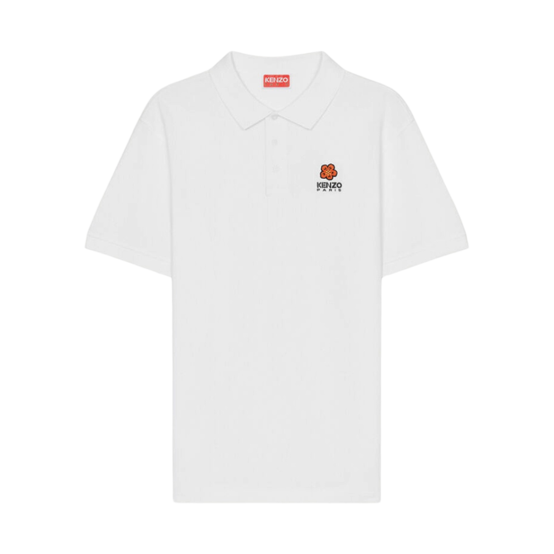 겐조 보케 플라워 크레스트 폴로 셔츠 화이트(Kenzo Boke Flower Crest Polo Shirt White)