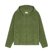Hono Report Hooded Zip-Up Olive Green