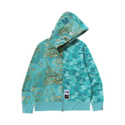 BAPE x Van Gogh Museum Shark Full Zip Hoodie Sax