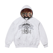 Supreme x MM6 Maison Margiela Zip Up Hooded Sweatshirt Ash Grey - 24SS