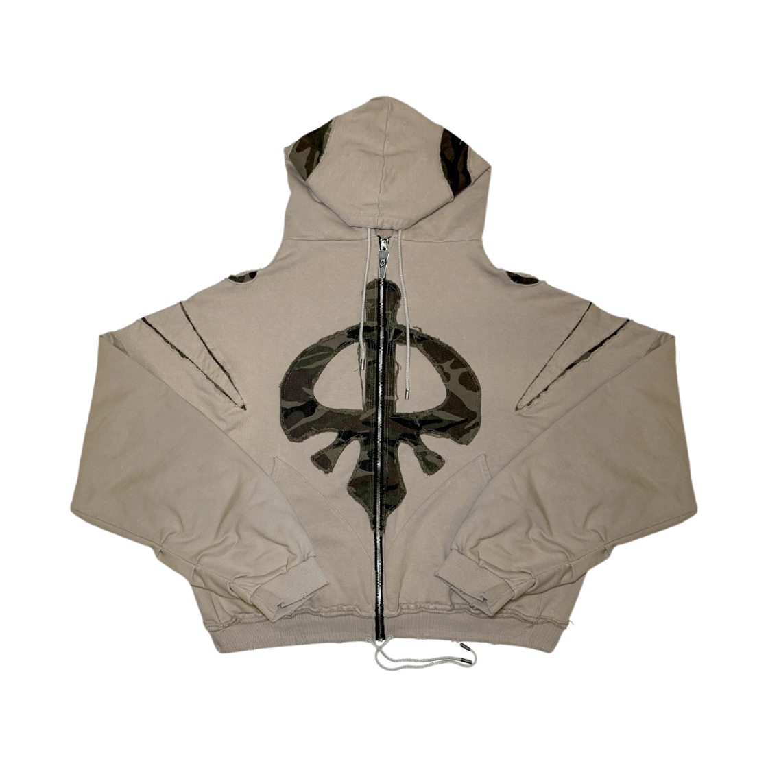 아이엠더퓨처 x 스쿠읏 그로우 옵 후드 집업 샌드 베이지(IATF x Skoot Grow Op Hood Zip Up Sand Beige)