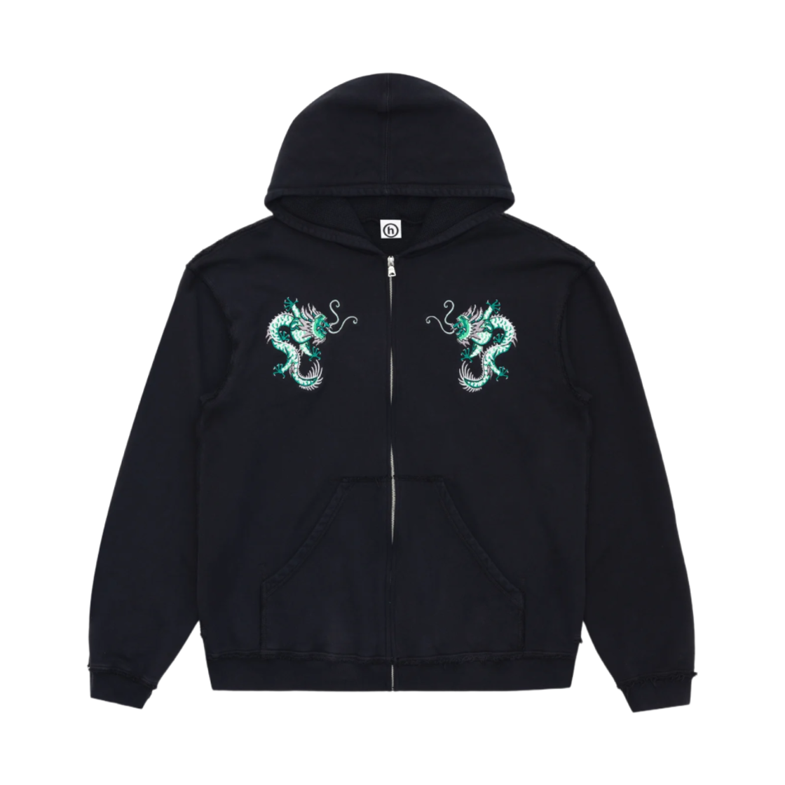히든 NY 타츠 집 후드 블랙(Hidden NY Tatsu Zip Hoodie Black)