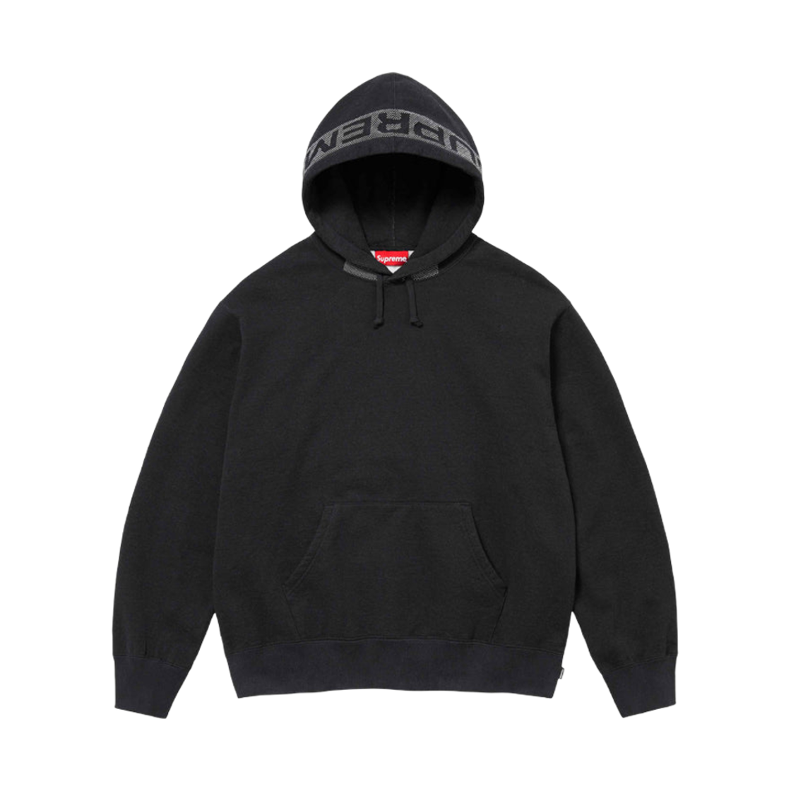 - Supreme Jacquard Stripe Hooded Sweatshirt Black - 24SS