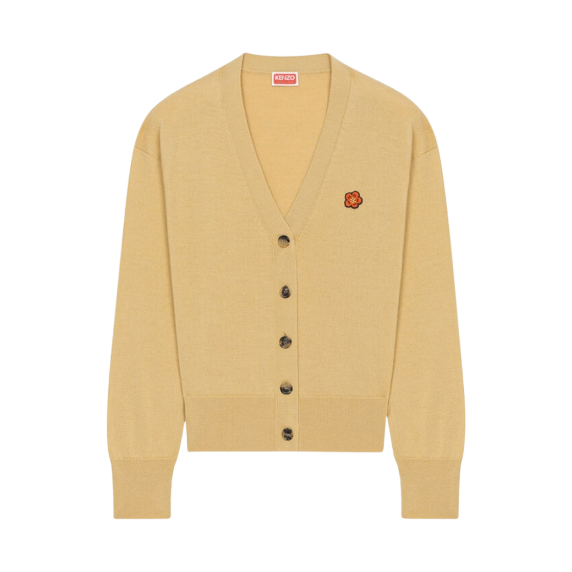 (W) 겐조 보케 플라워 울 가디건 베이지((W) Kenzo Boke Flower Wool Cardigan Beige) - 1